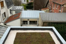 Réalisation d’un toit en terrasse et d’une toiture en zinc